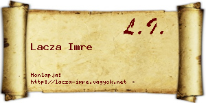 Lacza Imre névjegykártya